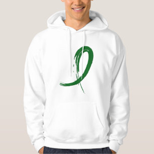 Leversjukdom band A4 för grönt för smaragd Sweatshirt Med Luva