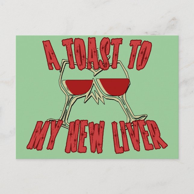 Levertransplantation får bra gåvor vykort (Framsida)
