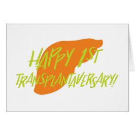 LeverTransplantaversary för lycklig första kort