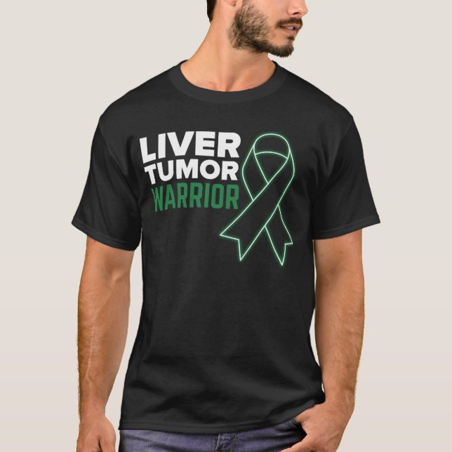 Levertumör Survivor Cancer Medvetenhet Levercancer T Shirt (Framsida)