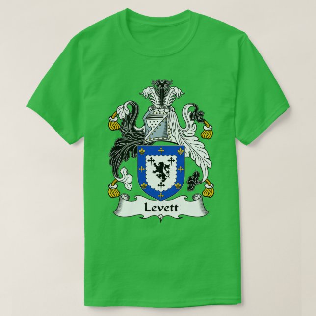 Levett Jackar Arm Family Crest T Shirt (Design framsida)