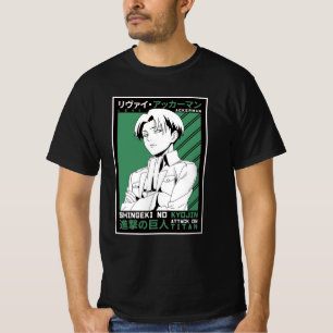 Levi Ackerman Attack på Titann-design T-Shirt