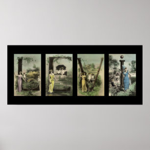 LEVI Alphabet Brev Namn Art Poster