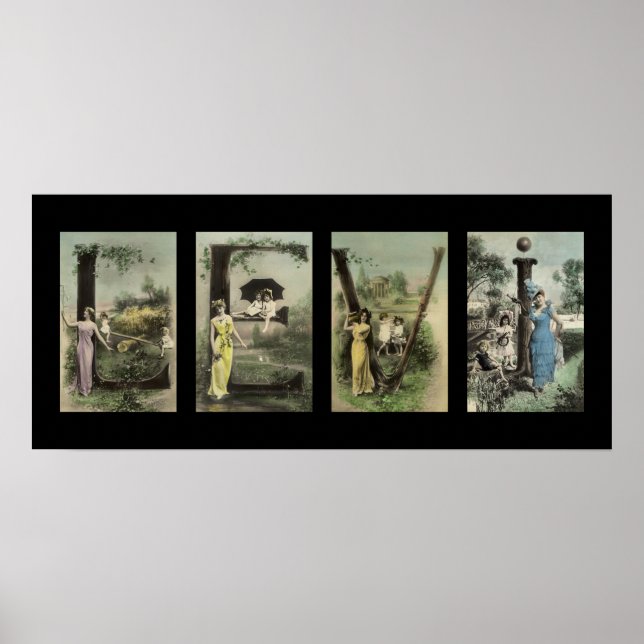 LEVI Alphabet Brev Namn Art Poster (Framsidan)