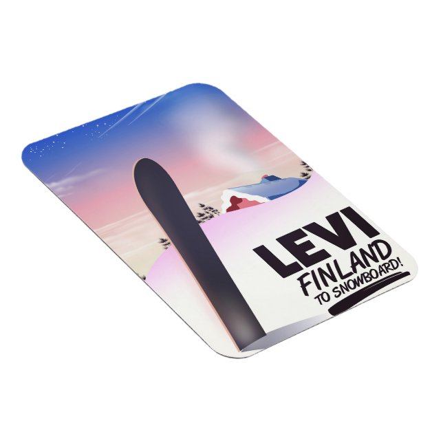 Levi Finland Snowboard researesaffiche Magnet (Högersidan)