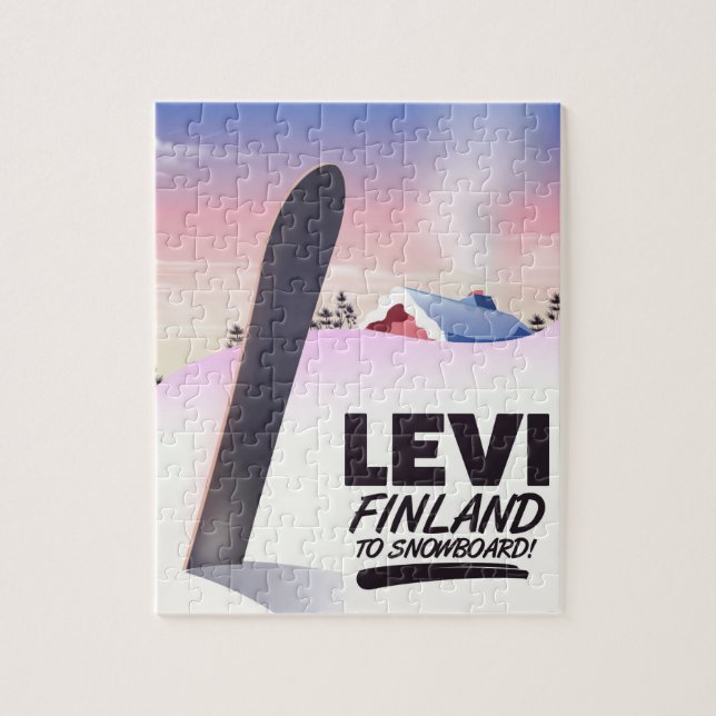Levi Finland Snowboarding-reseaffisch Pussel (Vertikal)