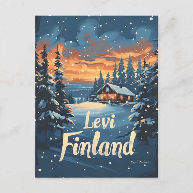 Levi Finlands Vintage Art Vykort (Framsida)