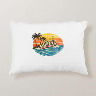 Levi Retro Sunset Name Design Prydnadskudde