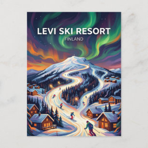 Levi skidområde Finland Vykort