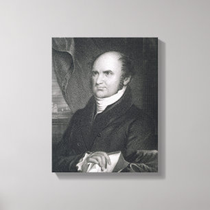 Levi Woodbury som inristas av Robert E. Canvastryck