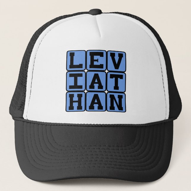 Leviatan, gammaltestamentlig havsmonster truckerkeps (Framsida)