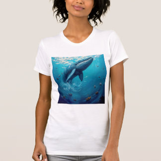 Leviatans Flight to Freedom - Surreal Whale Art T Shirt