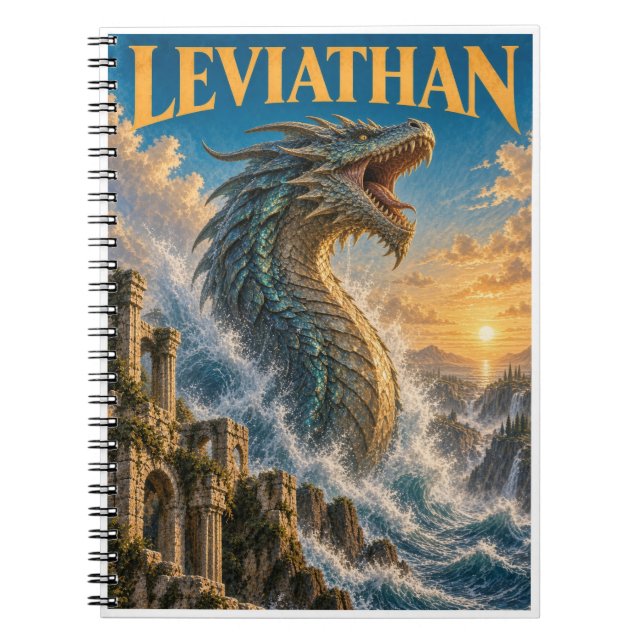 Leviathan, gotisk fantasimonster anteckningsbok (Framsidan)
