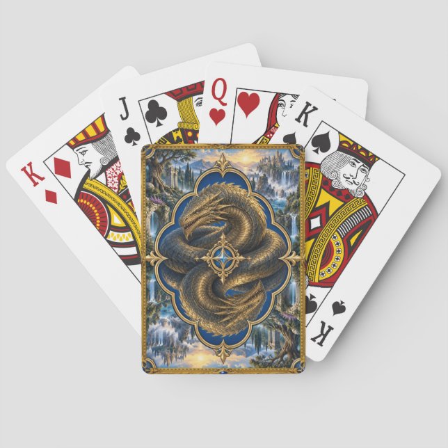Leviathan, gotisk fantasimonster casinokort (Baksidan)