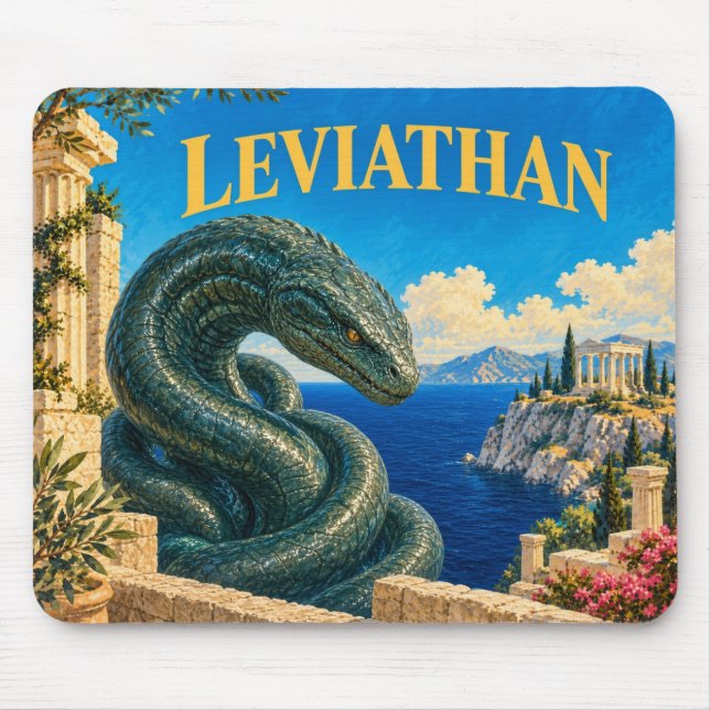 Leviathan, gotisk fantasimonster musmatta (Framsidan)