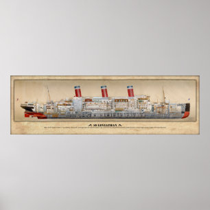 Leviathan Inboard Profile/Cutaway-Poster Poster