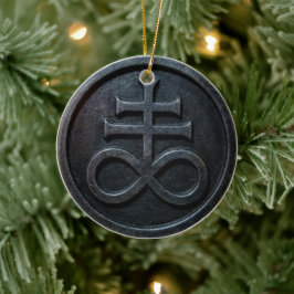Leviathan-kors Julgransprydnad Keramik