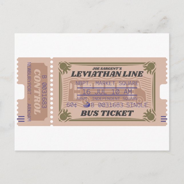Leviathan Line Innsmouth Buss Vykort (Framsida)