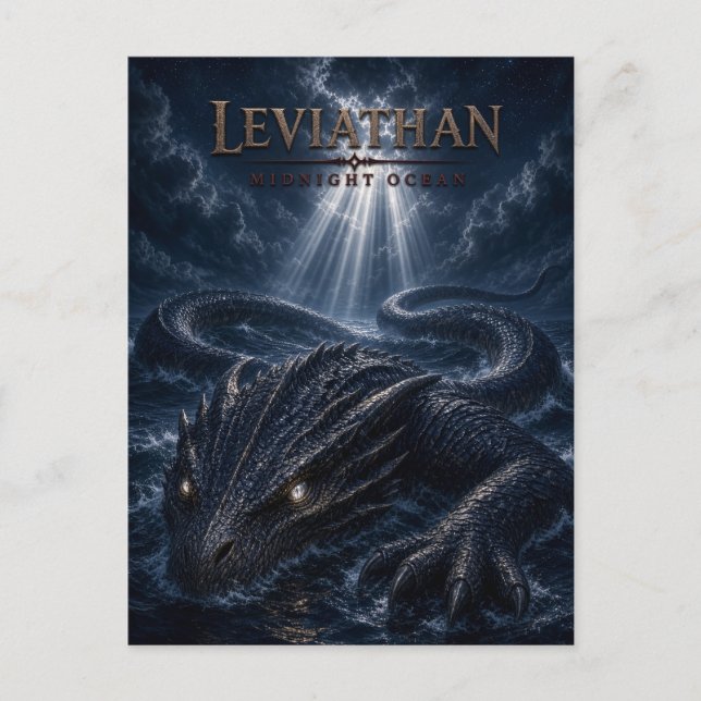 Leviathan Midnatt Ocean Mörk Bio Vykort (Framsida)