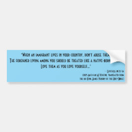 Leviticus 19:33-34 - högerna Behandla invandrare Bildekal