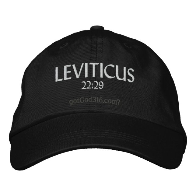 LEVITICUS gotGod316.com 22:29 Broderad Keps (Framsida)