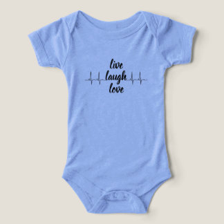 Levla Lätt Leende Hjärtklappning Baby Bodysuit – B T Shirt