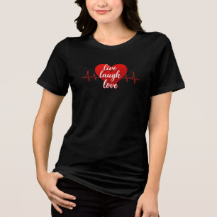 Levla Lätt Lyd Hjärtats Rytm Röd Typografi T Shirt