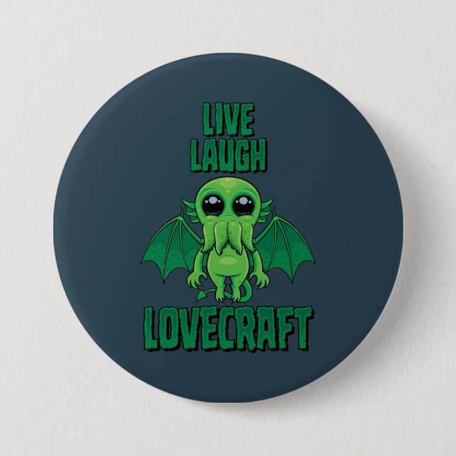 Levla Lättlöst Lovecraft Söt Cthulhu Knapp (Framsida)
