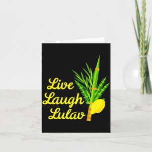Levla Lulav Etrog Glad Sukkot Judisk Sukkah Kort