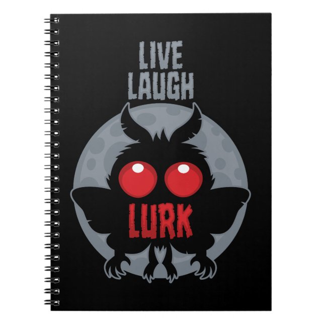 Levla Lura Lurka Mothman Kryptid Anteckningsbok (Framsidan)