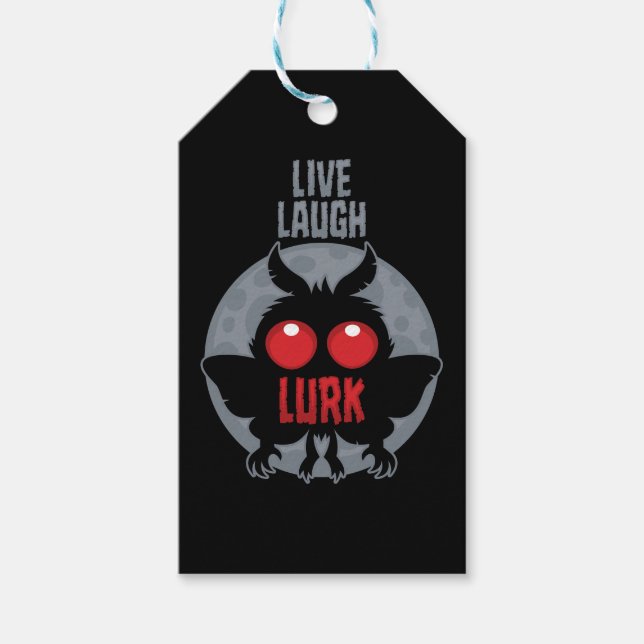 Levla Lura Lurka Mothman Kryptid Presentetikett (Framsidan)