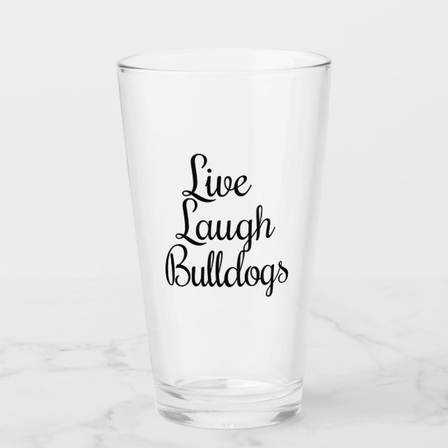 Levla och bulldoga  glaskopp (Framsida)