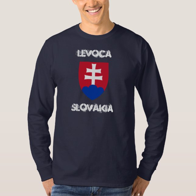 Levoca, Slovakien med jackande av arm T Shirt (Framsida)