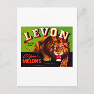 Levon Kalifornien Meloner Vykort