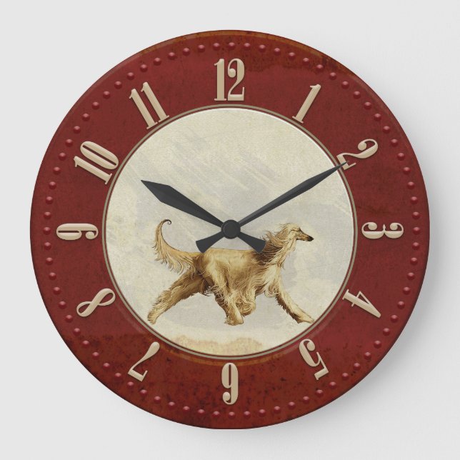 Lévrier afghan aux allures stor klocka (Framsida)