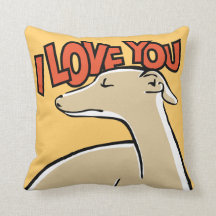 Lévrier stylisé "I love You"