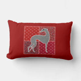 Lévrier stylisé "Patchwork" Lumbarkudde