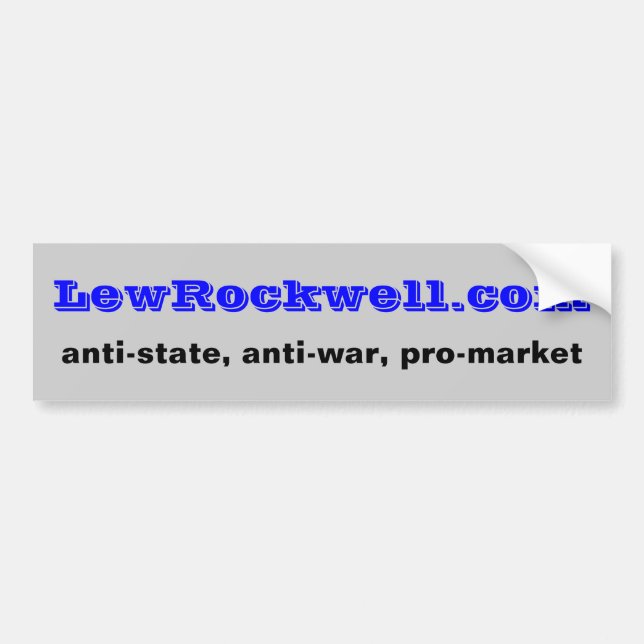 Lew Rockwell plats Bildekal (Framsidan)