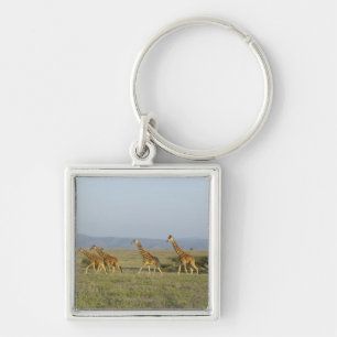 Lewa djurlivnaturvård, Kenya Fyrkantig Silverfärgad Nyckelring