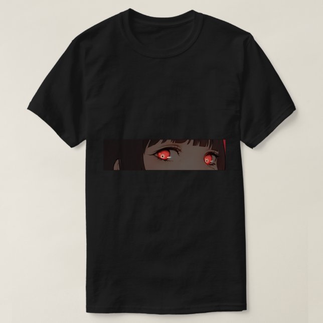 Lewd Yumeko Öga Sticker T Shirt (Design framsida)