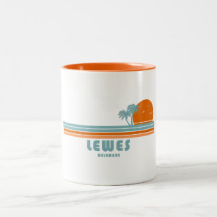 Lewes Delaware Sol Handflatan Träd Två-Tonad Mugg