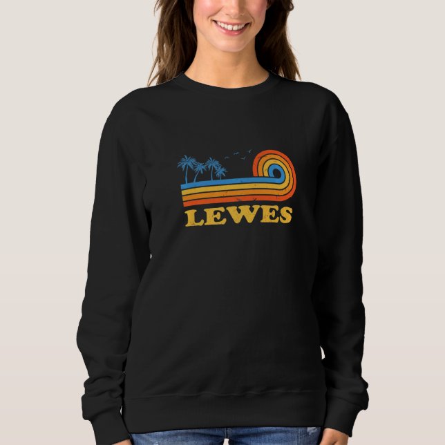 Lewes Delaware Summer De Tropical Lewesian Blommig T Shirt (Framsida)