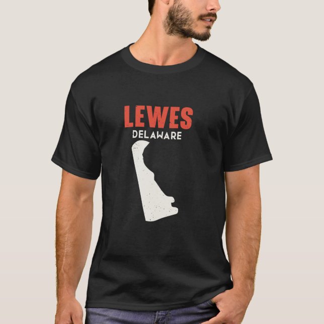 Lewes Delaware USA State America Travel Delawarean T Shirt (Framsida)
