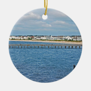 "Lewes hamn från färja" samling Julgransprydnad Keramik