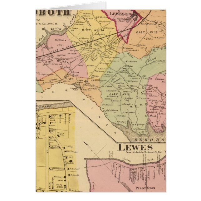 Lewes och RehoBåde Hälsningskort (Framsidan)
