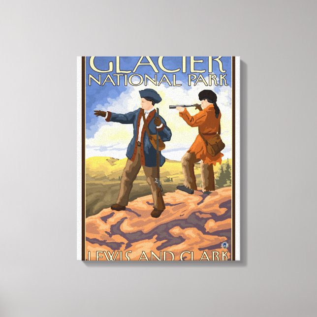 Lewis and Clark - Glacier National Park, MT Canvastryck (Framsida)