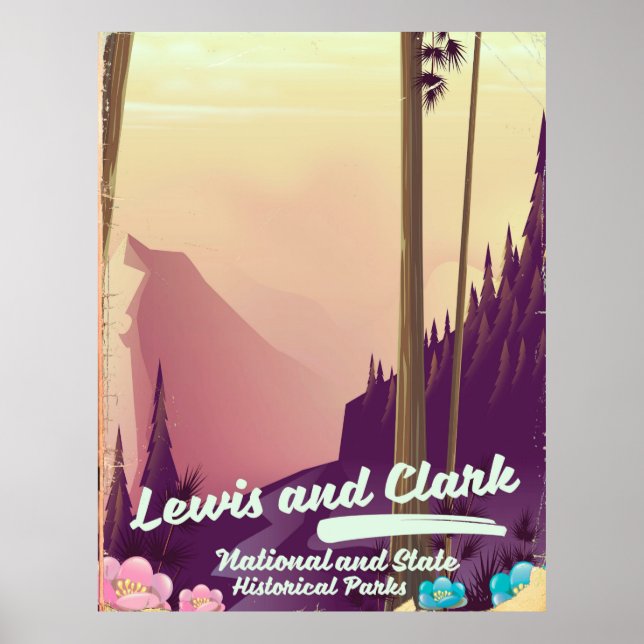 Lewis and Clark National and state park affisch (Framsidan)