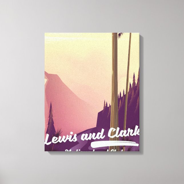 Lewis and Clark National and state park affisch Canvastryck (Framsida)