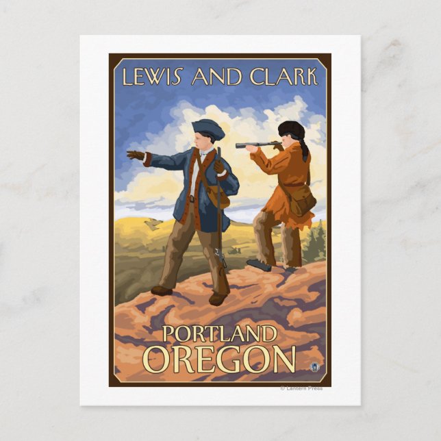 Lewis and Clark - Portland, Oregon Vykort (Framsida)