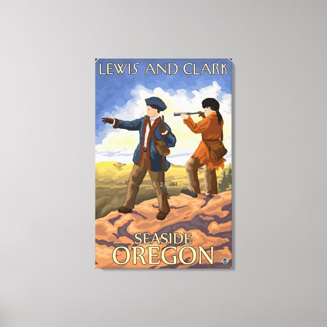 Lewis and Clark - Seaside, Oregon Canvastryck (Framsida)